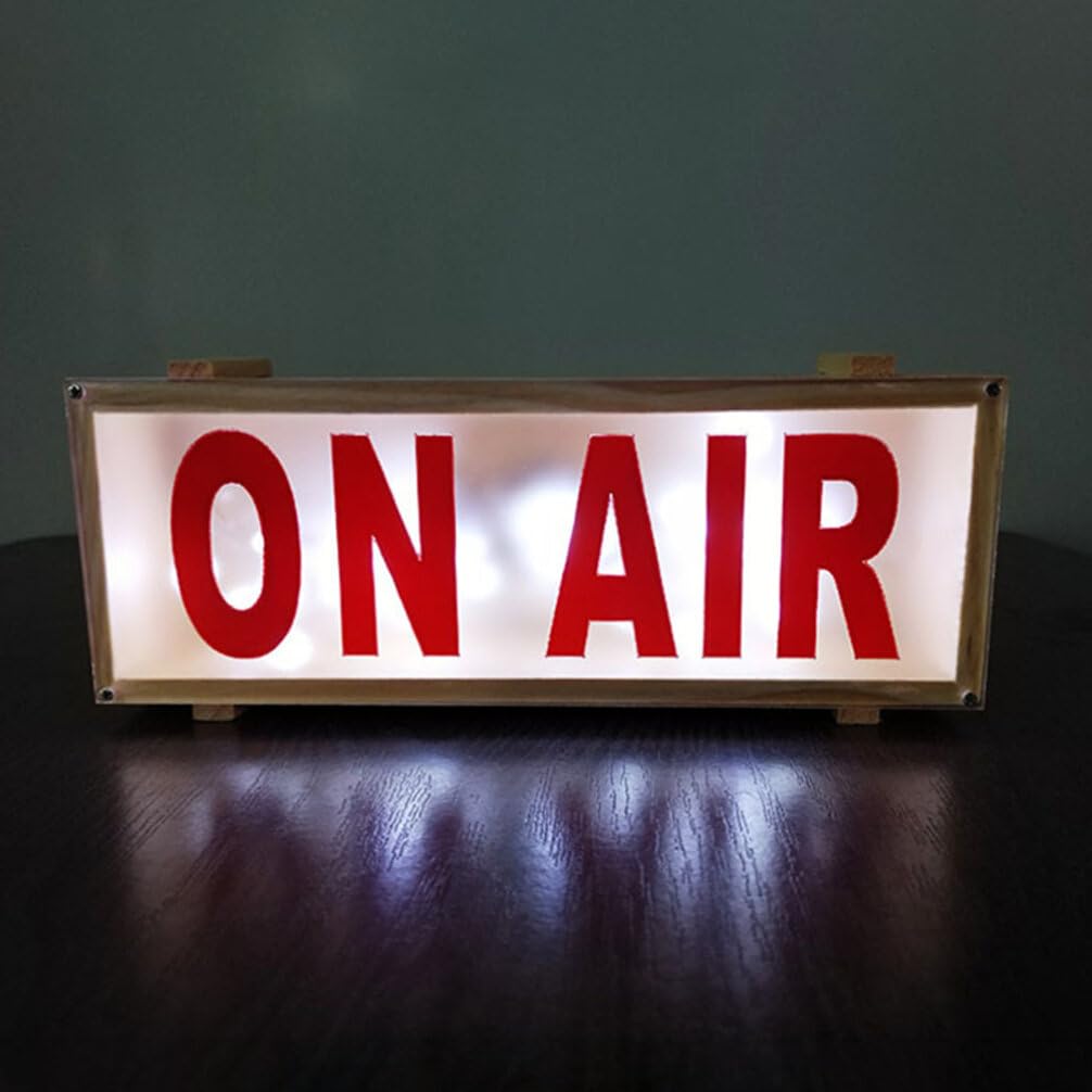 Uonlytech LED Letter Sign - Battery Powered On Air Light for Home Studio & Recording - Perfect for Podcasting, Live Streaming, and Video Recording