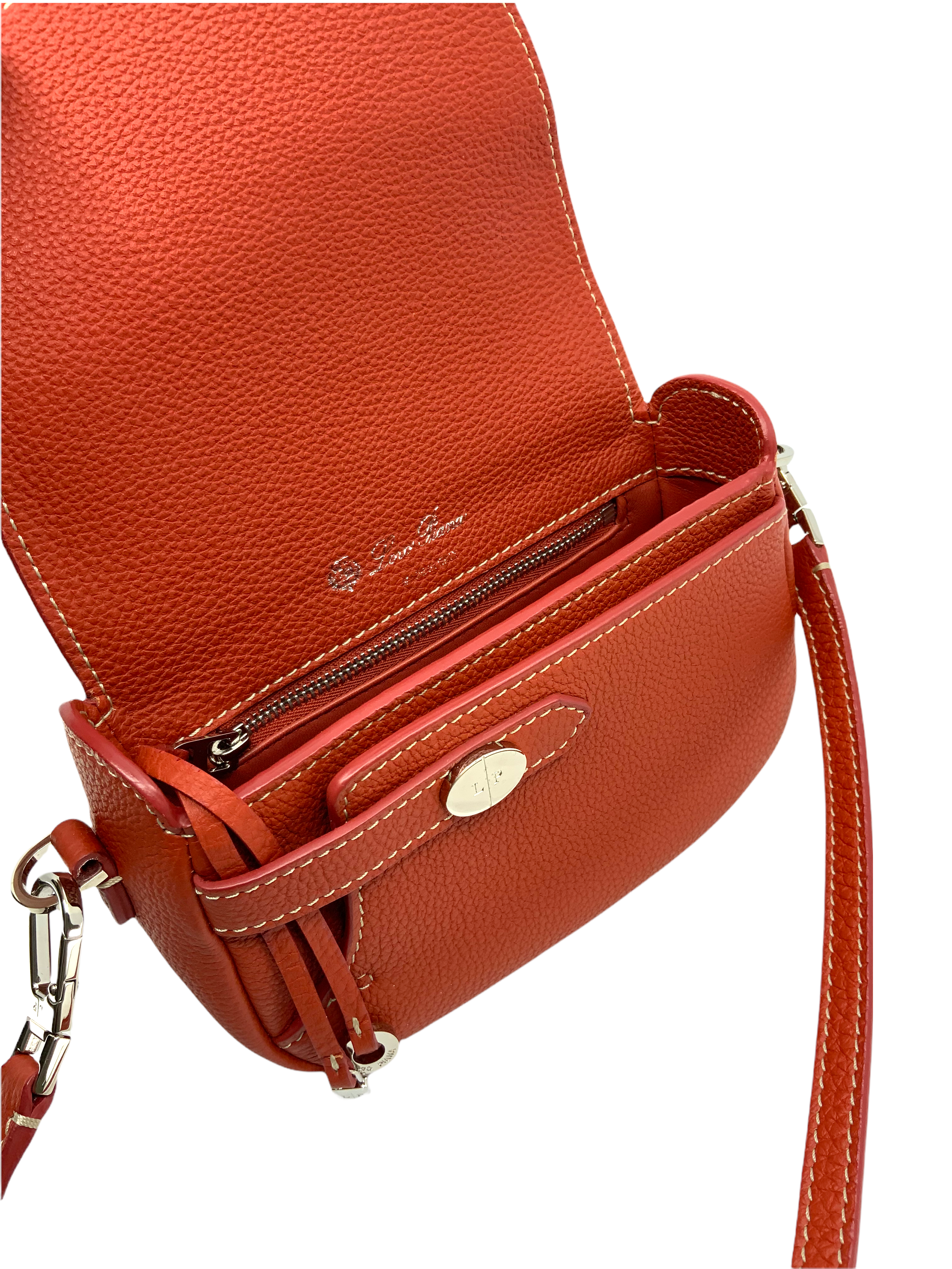 Loro Piana Mini Lune Odessa Leather Crossbody Bag for Women - Luxury Italian Leather Purse for Everyday Use, Travel & Special Occasions