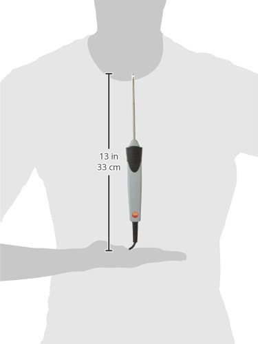 Testo 0613 1712 Robust NTC Air Temperature Probe - High Accuracy Industrial & HVAC Temperature Sensor for Food Storage, Laboratories & Climate Monitoring