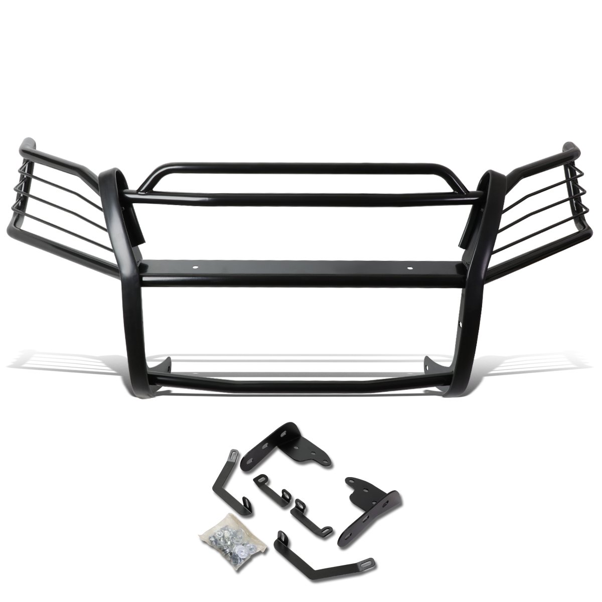 DNA Motoring GRILL-G-038-BK Black Front Bumper Brush Grille Guard for 2003-2008 Honda Pilot - Heavy Duty Off-Road Protection & Stylish Upgrade for Trucks & SUVs - Perfect for Outdoor Adventures, Hunting & Off-Roading