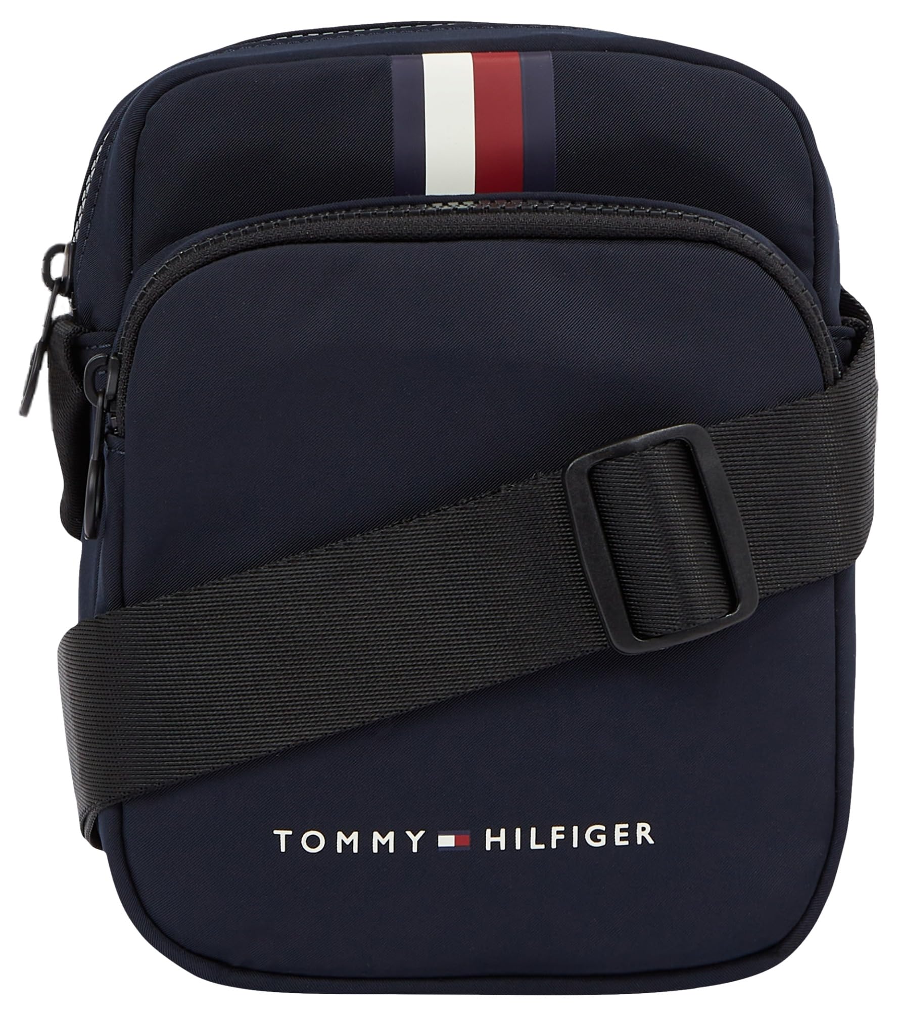 Tommy Hilfiger Skyline Stripe Mini Reporter Bag - Stylish Crossbody Purse for Women, Perfect for Work, Travel & Everyday Use