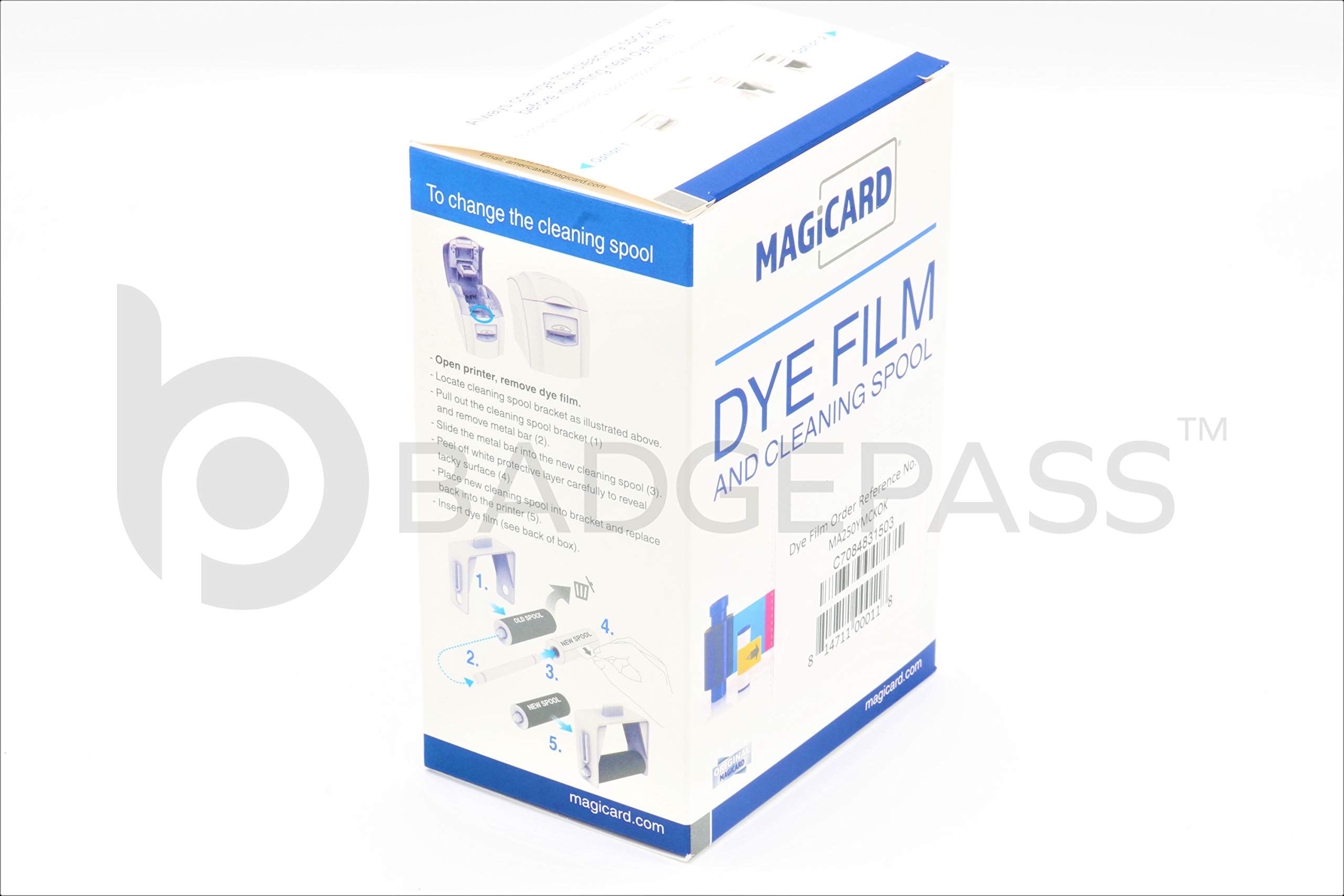 Magicard MA250YMCKOK Color Ribbon Kit (YMCKOK, 250 Prints) for Enduro & Rio Pro Series Card Printers - OEM Direct - Ideal for ID Badge Printing & Secure Access Cards