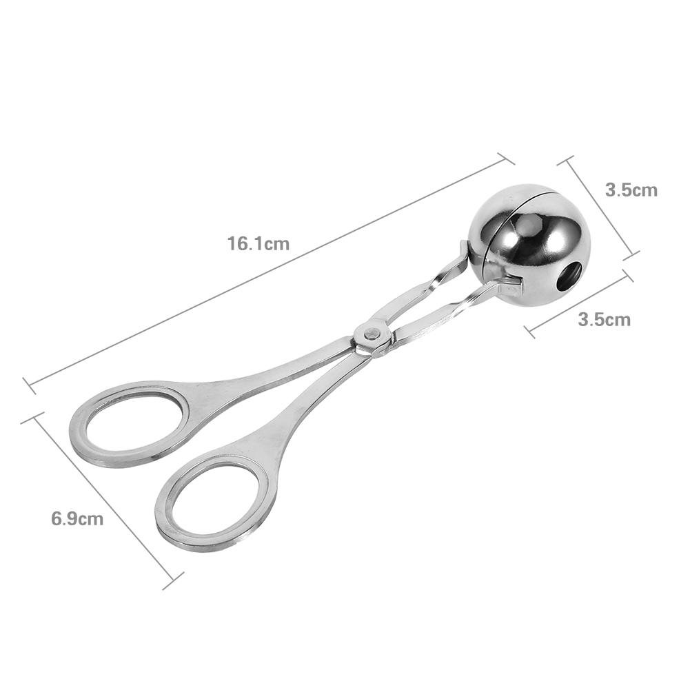 Yosoo Stainless Steel Meat Baller - 16.1 x 6.9cm Non-Stick Cookie Dough Scoop, Meatball Maker, Melon Baller for Kitchen - Perfect for Baking, Ice Cream, Cake Decorating & Rice Ball Making (Small Size)