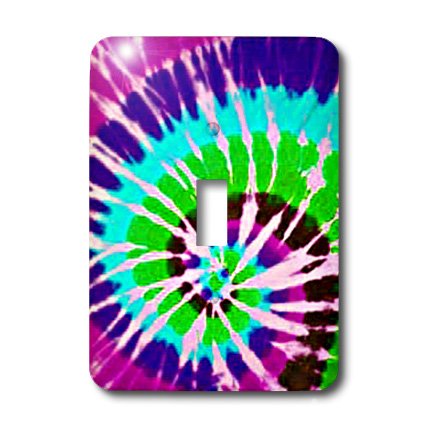 3dRose lsp_14277_1 Tie Dye Art 2 Single Toggle Switch Plate Cover - Decorative Wall Plate for Light Switches, Home Decor & Boho Style Rooms