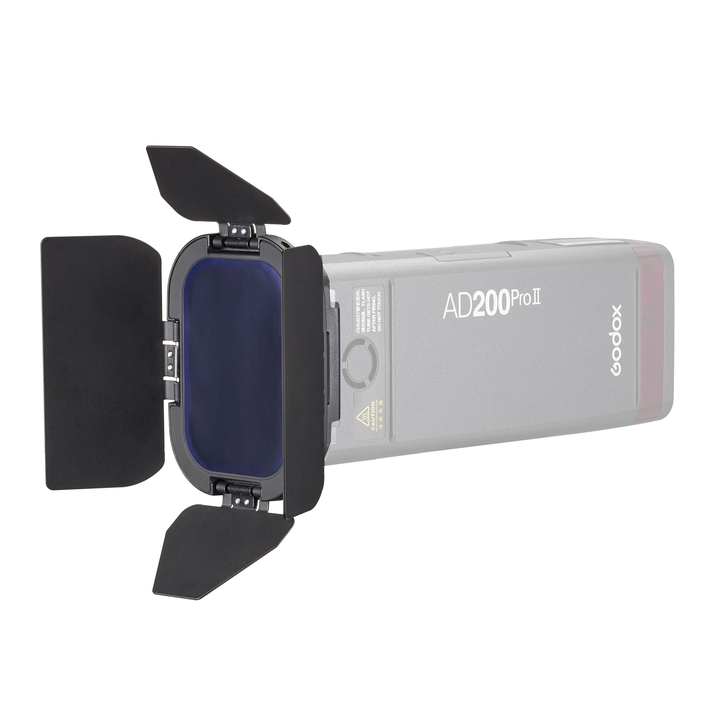 Godox AD200ProII BD 07II Barn Door Light Modifier - Professional Studio Flash Accessory for Portrait, Product & Indoor Photography Lighting Control