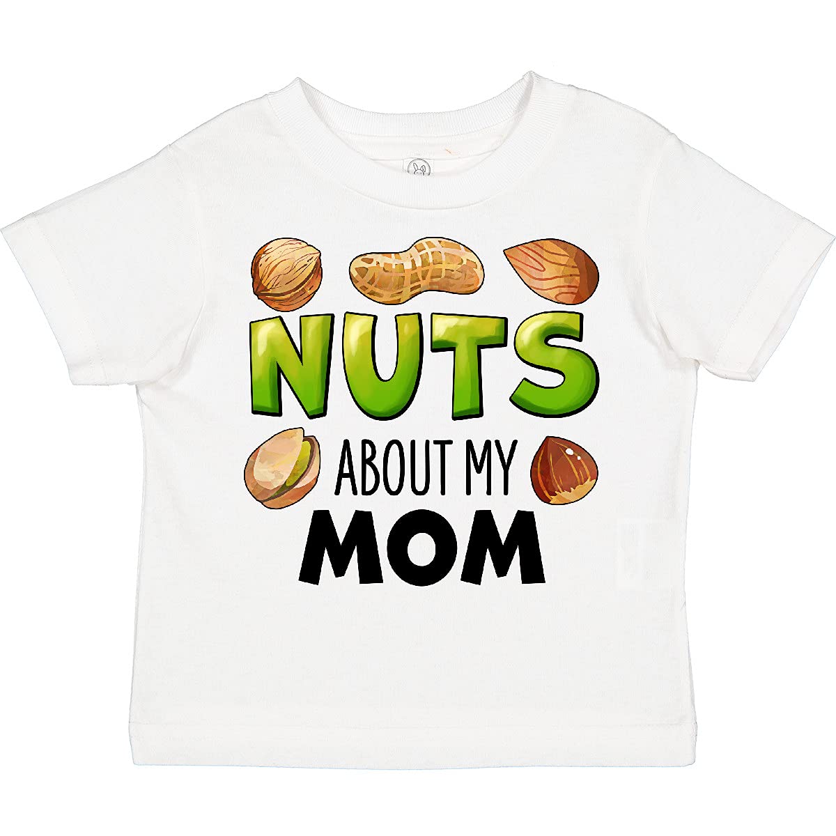 Inktastic 'Nuts About My Mom' Peanut Almond Pistachio Toddler T-Shirt - Cute Graphic Tee for Mother's Day & Family Events