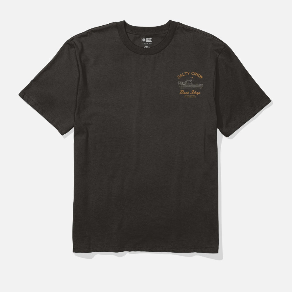 Salty Crew Boat Shop Classic T-Shirt for Men - Comfortable Cotton Tee for Fishing, Boating & Outdoor Activities
