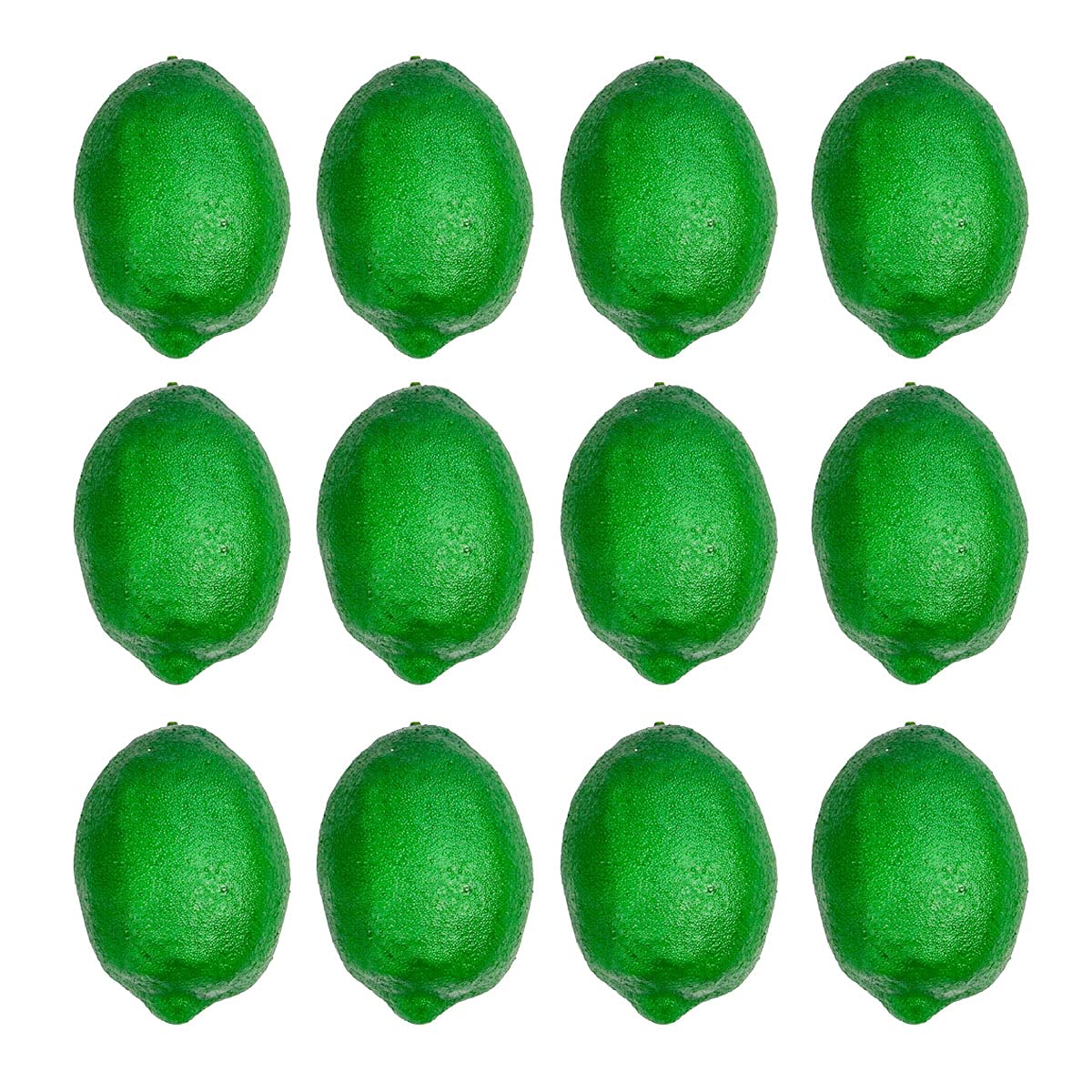 12 PCS Artificial Limes - Large Plastic Fake Green Lemons for Home Decor, Kitchen Table Centerpiece, Party Decoration, Photography Props, Fake Fruit Bowl Filler (3.7