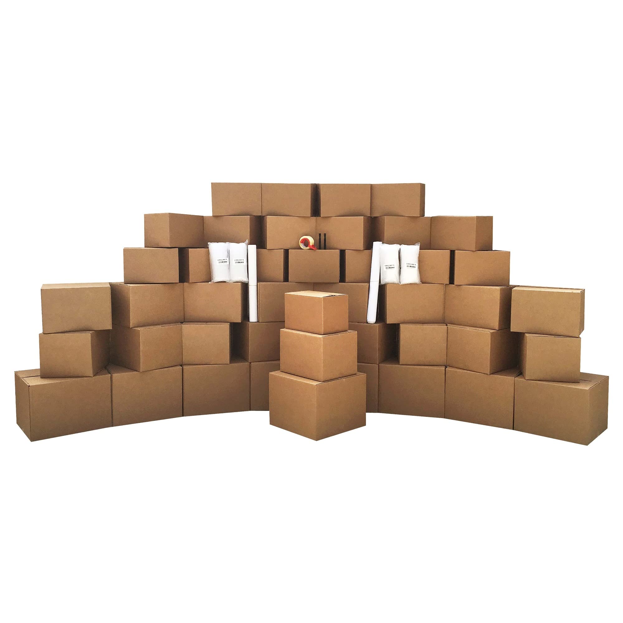 uBoxes 3 Room Basic Moving Kit - 42 Packing Boxes & Moving Supplies for Home Relocation | Perfect for Apartment & House Moves