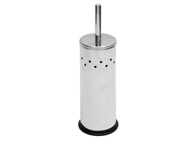 Stainless Steel Toilet Brush Holder with Stand - Modern Bathroom Organizer for Toilet Cleaning Tools - Perfect for Home, Hotel, and Office Restroom Maintenance