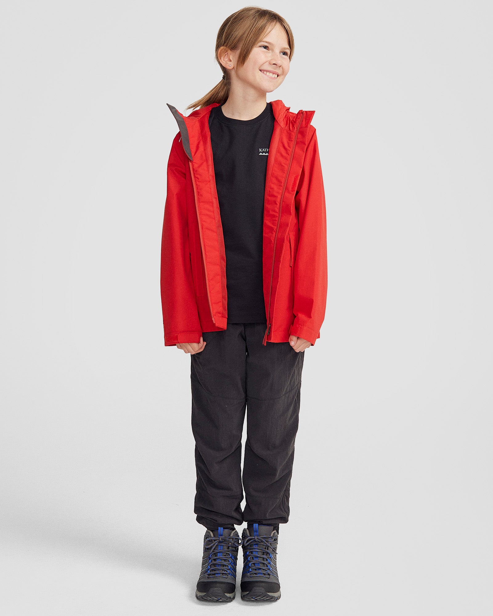 Youth Andulo 2L Waterproof Rain Jacket for Men & Women - Lightweight Windbreaker with Hood (Spicy Chilli Pepper Red) - Perfect for Hiking, Camping & Outdoor Activities