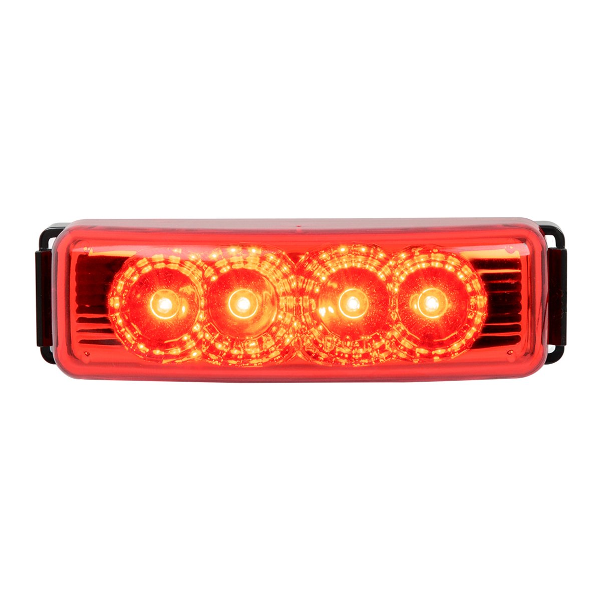 GG Grand General 77852 Red/Red Spyder LED Marker Light - Rectangular Design with Black Bracket - Perfect for Trucks, Trailers & Off-Road Vehicles