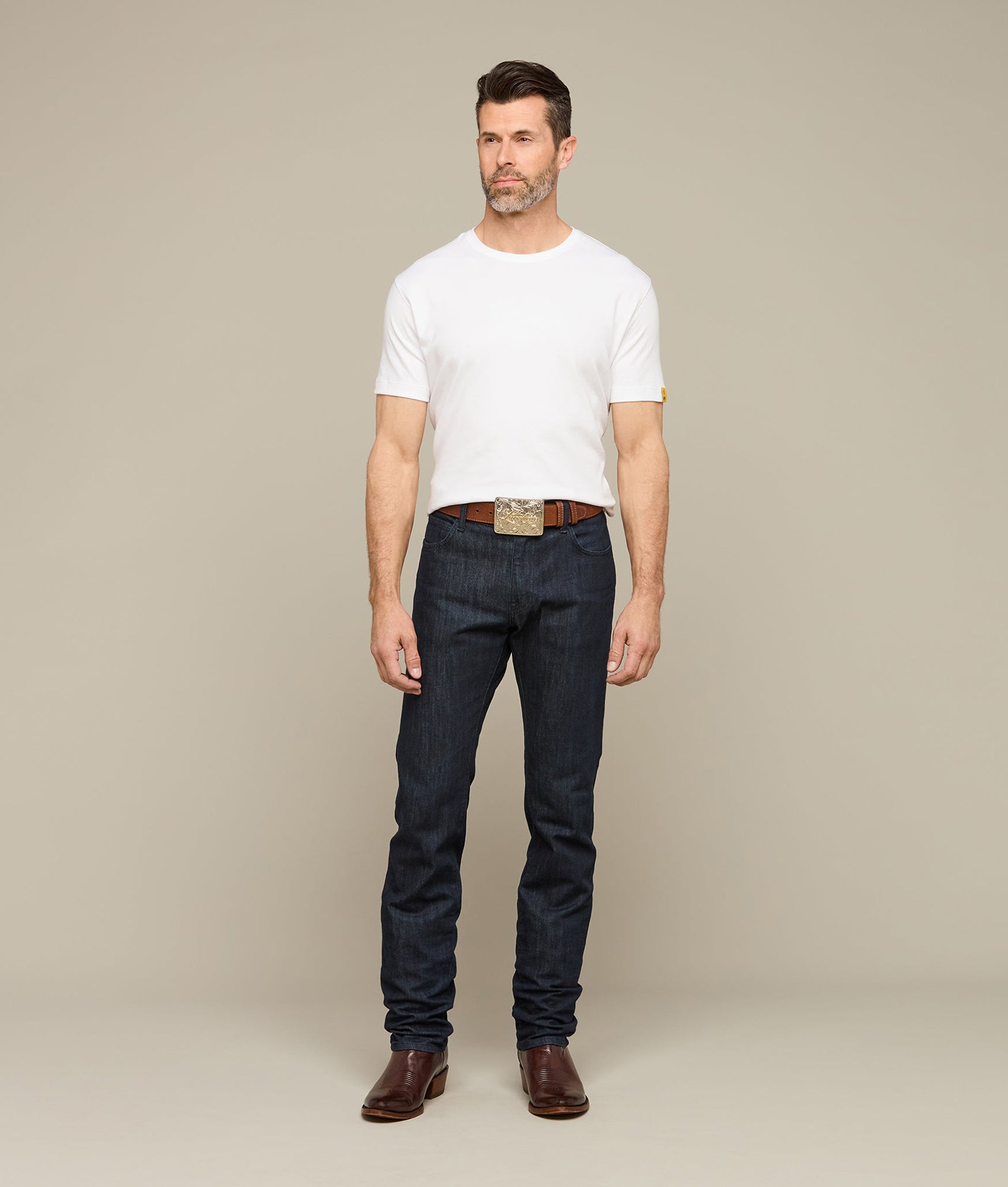 Lucchese x Parker McCollum Premium Pima Cotton T-Shirt for Men - Soft Breathable White Tee - Perfect for Casual Wear, Concerts & Western Style Outfits