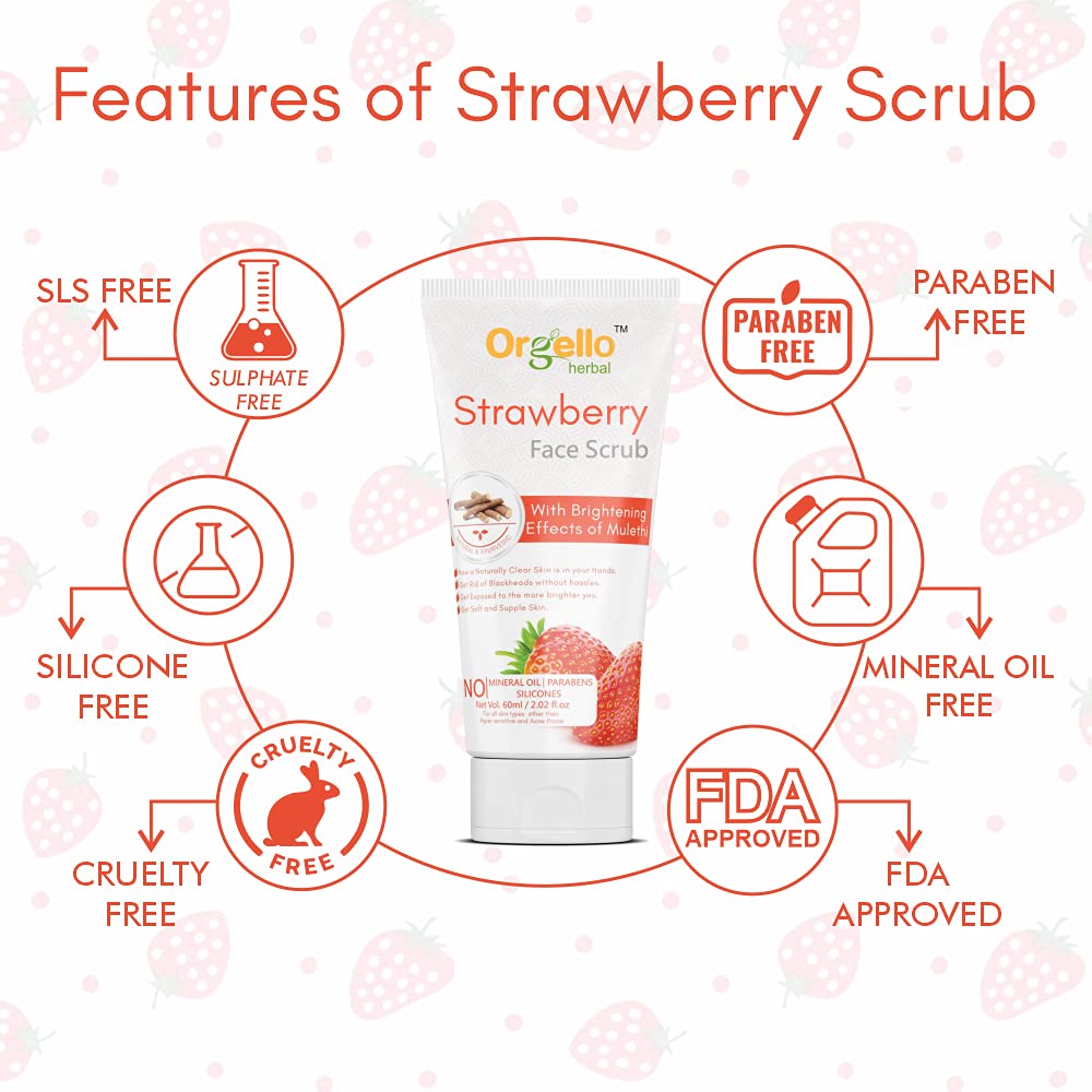 Orgello Herbal Aloe Vera Peel Off Mask & Strawberry Face Scrub Set - 2 x 100ml for Women & Men | Deep Cleansing, Blackhead Removal, Skin Brightening | Perfect for Spa Day & Skincare Routine
