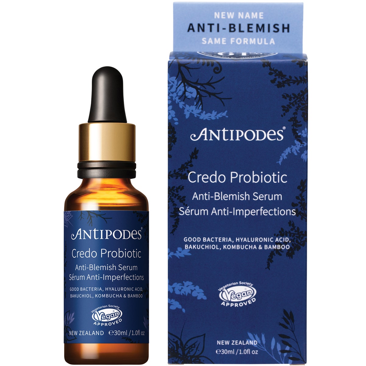 Antipodes Credo Probiotic Ferment Revitalizing Serum 30ml - Organic Skincare for Glowing Skin, Anti-Aging & Hydration - Perfect for Daily Facial Routine & Night Care