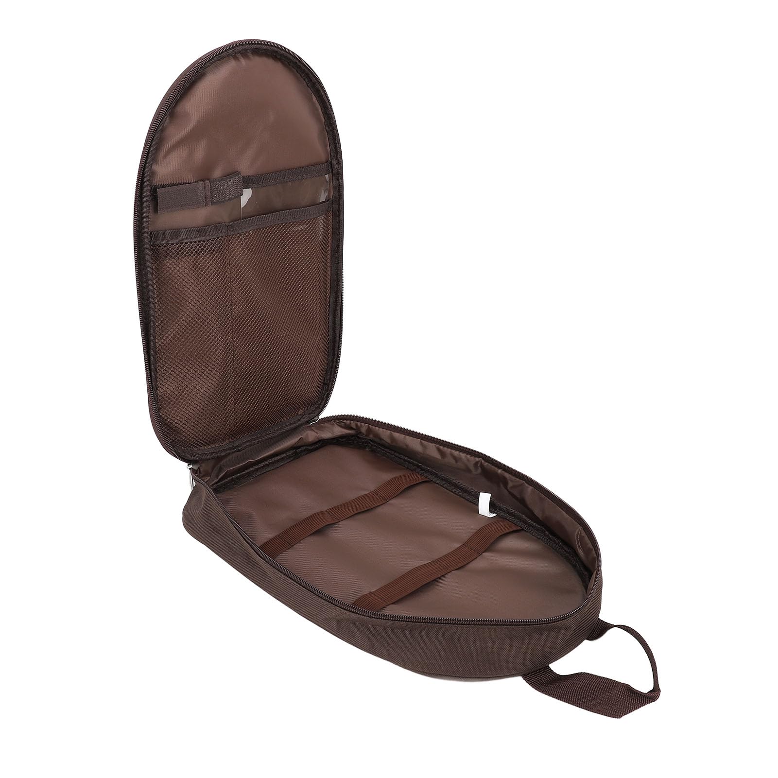 Portable Camping Cooking Utensils Storage Organizer - Compact Kitchen Bag for Outdoor Picnic, Beach BBQ & Hiking - Durable Travel Utensil Holder (Coffee Color) - Perfect for Camping Trips, Backpacking & Tailgating Parties