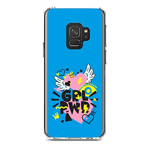 Girl Power - GRL PWR - Pink, Blue, Yellow On Clear Case