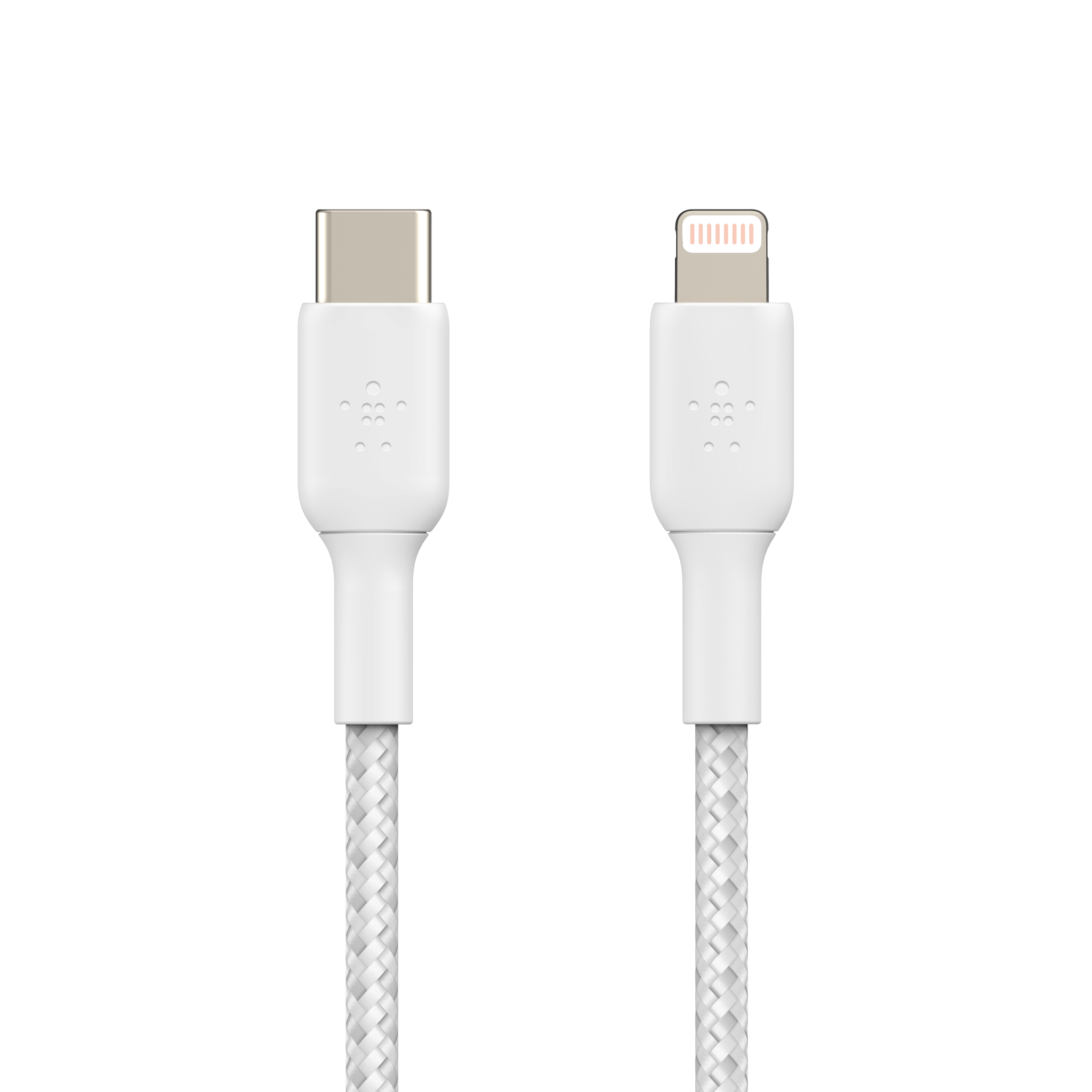 Belkin BOOST↑CHARGE™ USB-C to Lightning Braided Cable (6.6ft/2m) - Fast Charging Cord for iPhone 14/13/12/11/X/8, iPad & AirPods | Durable Nylon for Home, Office & Travel Use