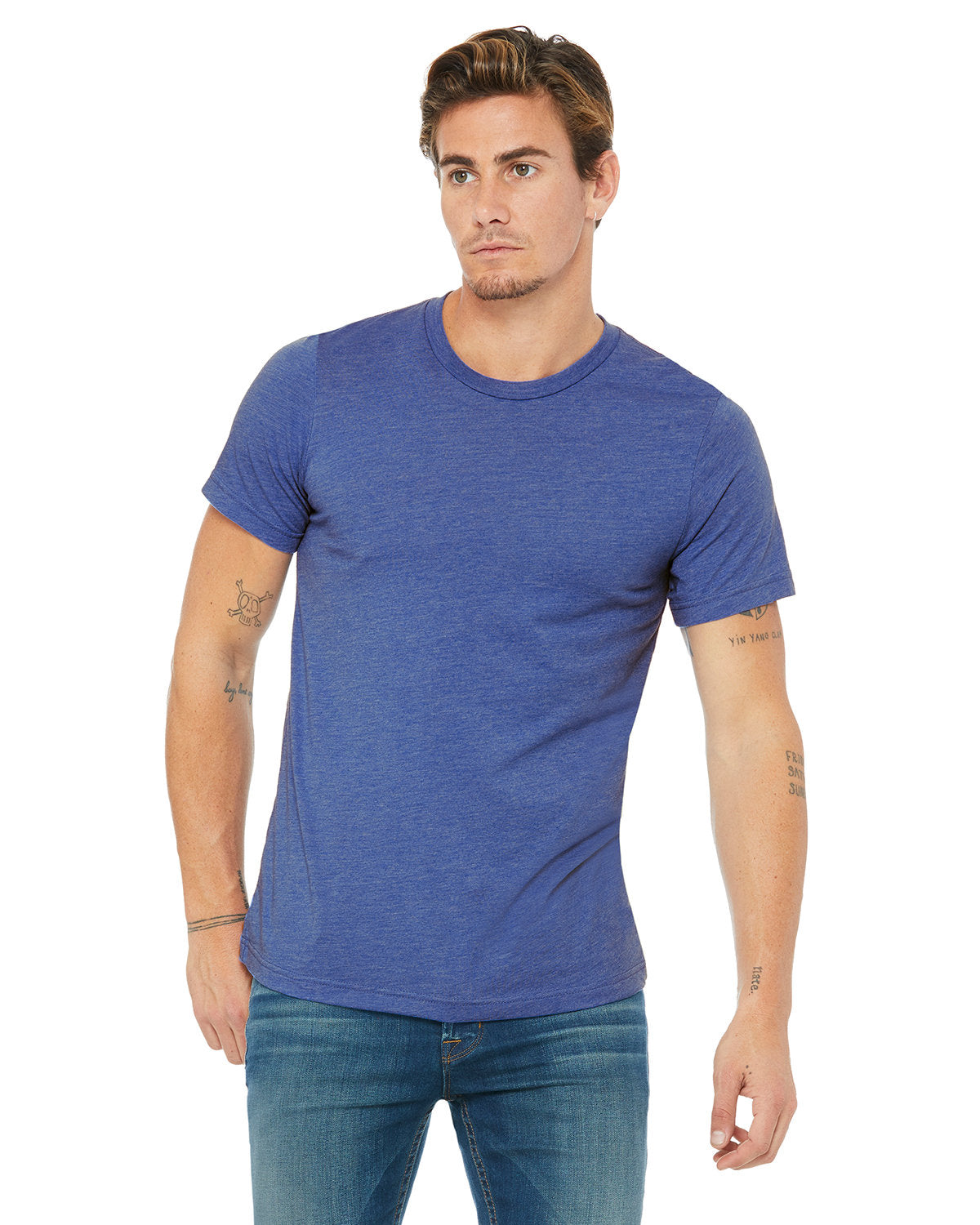 Bella + Canvas 3001CVC Unisex Heather CVC Crew Neck T-Shirt - Soft Cotton Blend Tee for Men & Women - Perfect for Casual Wear, Screen Printing & Everyday Outfits