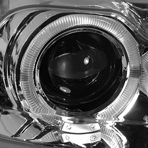 Spec-D Tuning 2LHP-MST99-TM LED Projector Headlights for Ford Mustang - Chrome Clear Lens - High Performance Lighting for Night Driving & Car Shows