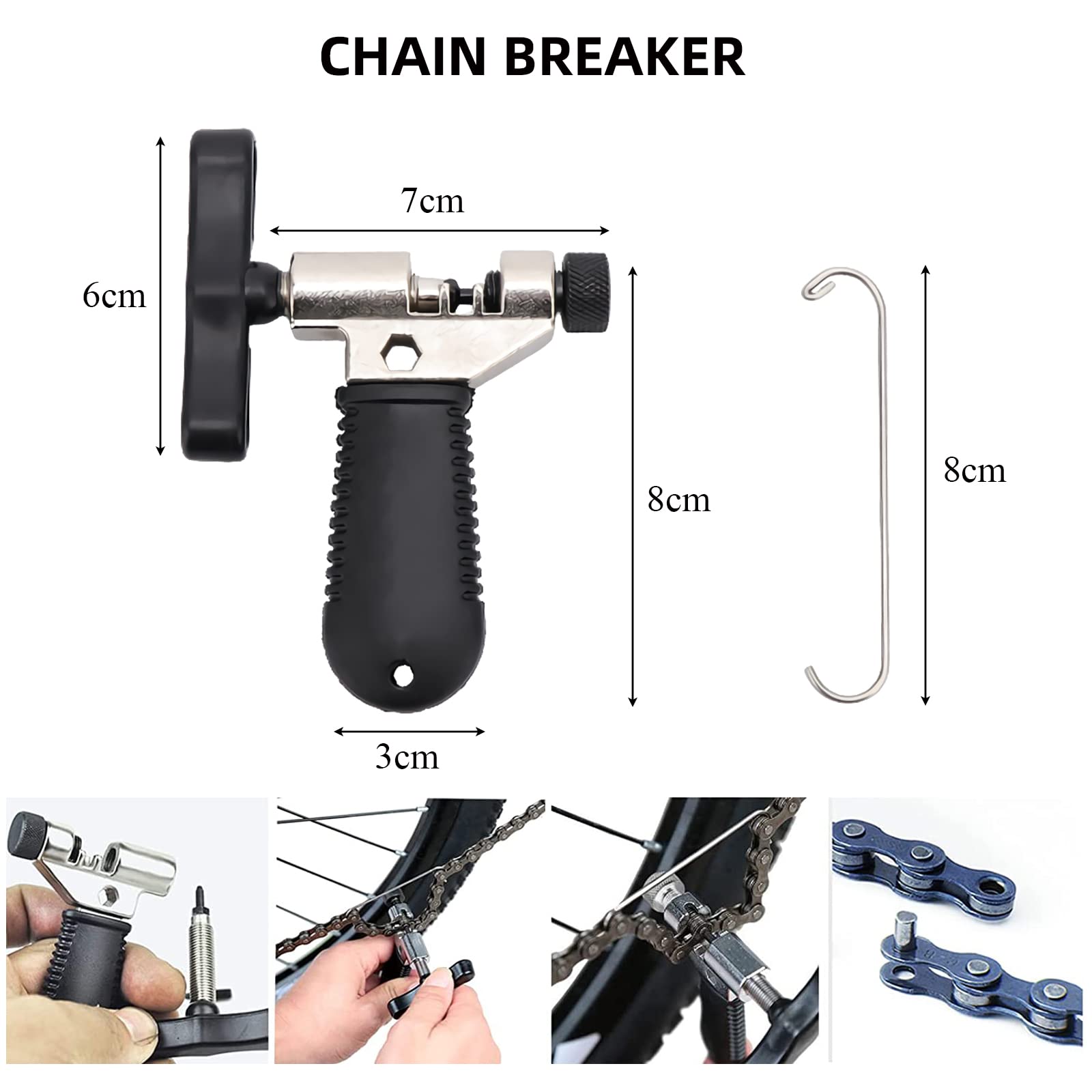 5-in-1 Bike Repair Tool Kit with Crank Puller, Cassette Remover & Chain Breaker - Professional Bicycle Maintenance Tools for Shimano, SRAM, Campagnolo - Perfect for Road Bikes, Mountain Bikes & Home Workshop Repairs