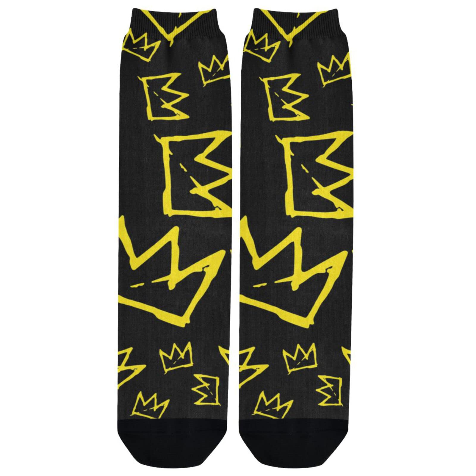 Men's Dress Crew Socks - Cushioned Athletic Casual Calf Socks with Fun Patterns - Novelty Gift Socks for Men - Perfect for Office, Sports & Everyday Wear