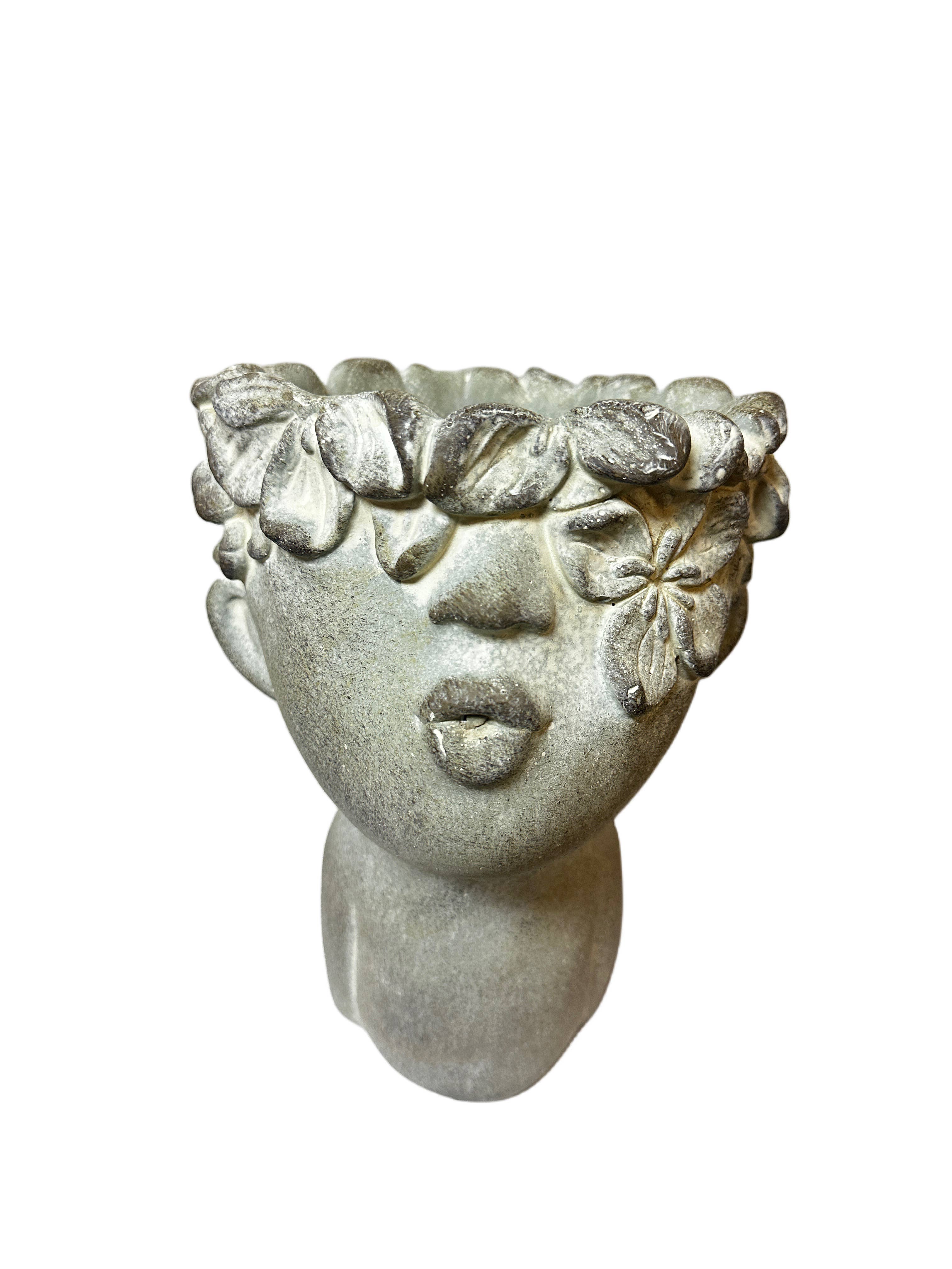Concrete Head Kissing Face Succulent Planter - Small Cute Plant Pot for Succulents, Cacti & Air Plants | Perfect for Home, Office & Garden Decor