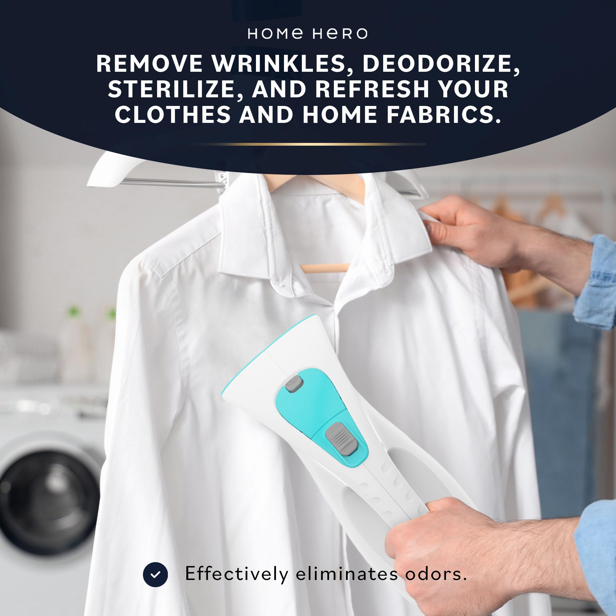 Portable Handheld Clothes Steamer - 3-in-1 Travel Garment Steamer with 180ml Tank, Wrinkle Remover & Fabric Refresher (Blue) | Perfect for Home, Office, Travel & Quick Outfit Prep