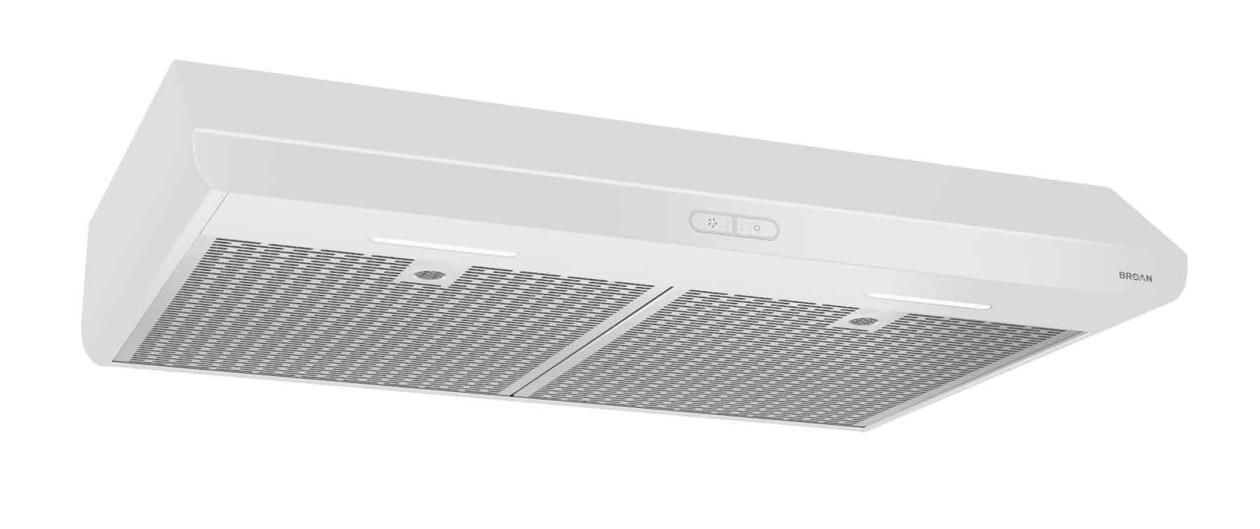 Broan White 30-Inch 375 CFM Under Cabinet Range Hood - BKDD130WW | Powerful Kitchen Ventilation for Smoke & Odor Removal | Perfect for Apartments, Small Kitchens & Remodeling Projects
