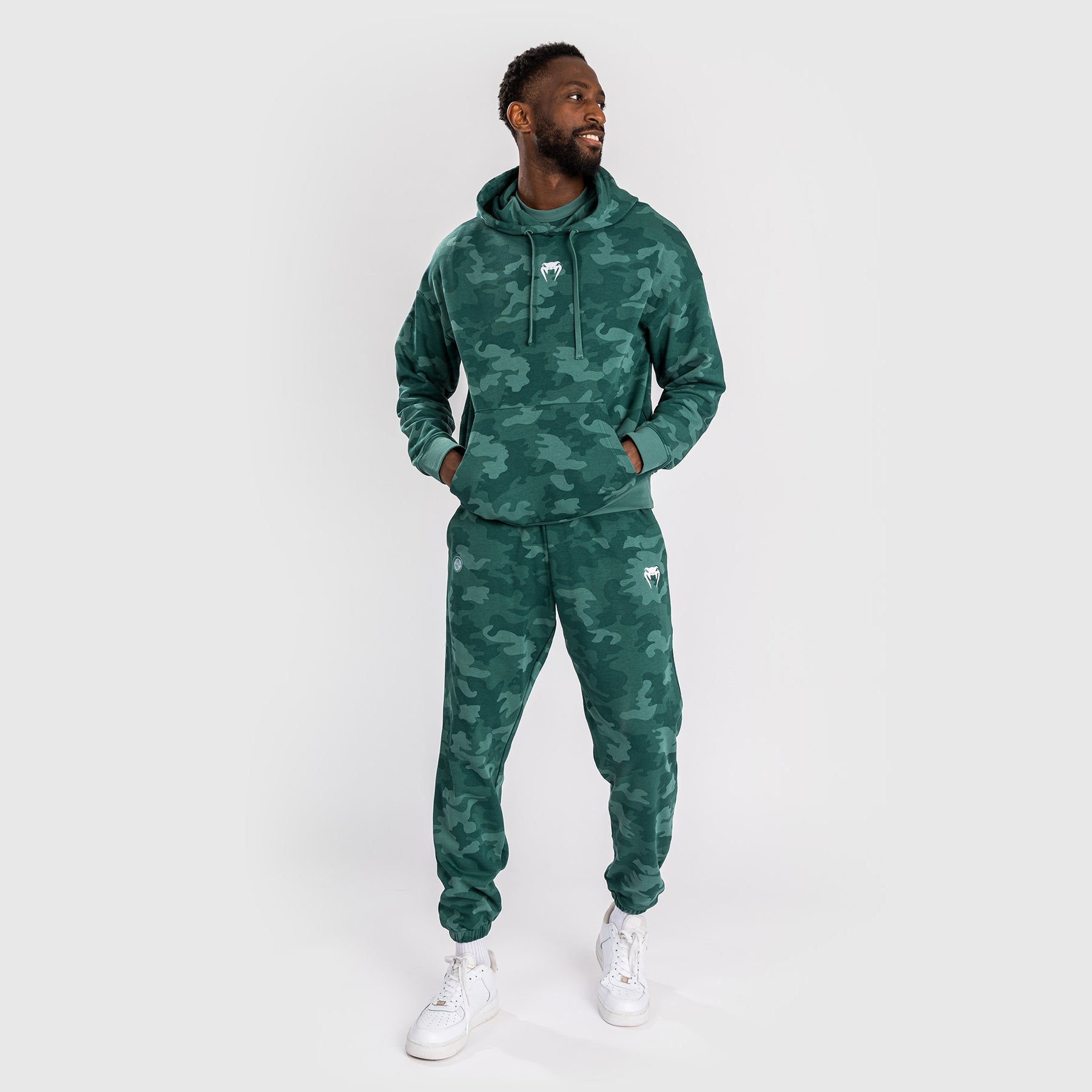 Venum Vortex XL Men's Hoodie - Turquoise Camo Print MMA Training Hooded Sweatshirt for Fighters & Athletes | Gym, Streetwear & Combat Sports Apparel