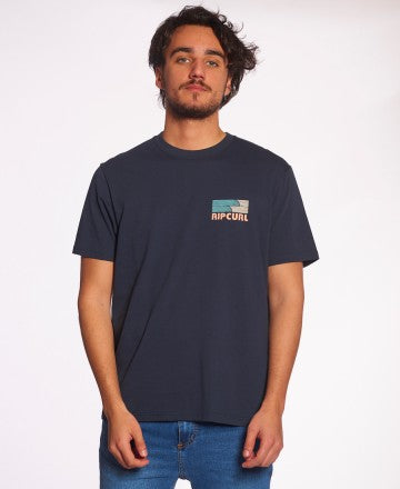 Rip Curl Men's Relaxed Fit California Graphic T-Shirt - Soft Cotton Short Sleeve Tee for Surfing, Beach & Casual Wear