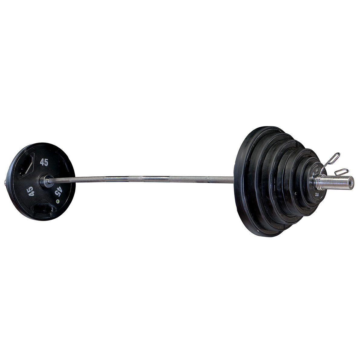 MCW 300 Olympic Weight Set - 300lb Barbell Weight Plates for Strength Training | Home Gym Equipment for Weightlifting & CrossFit Workouts