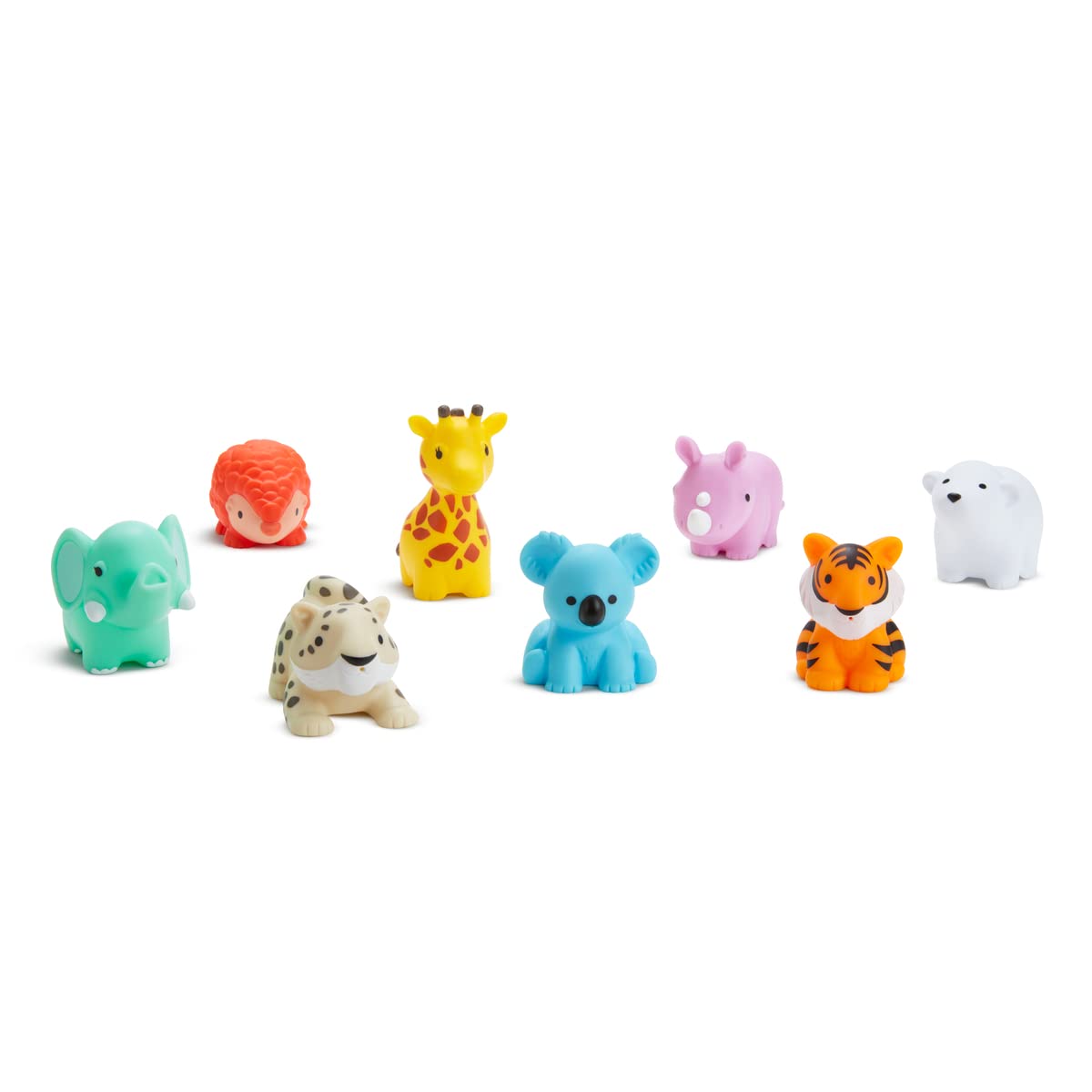 Munchkin Floating WildLove Animal Themed Rubber Bath Squirt Toys for Babies & Toddlers - 8 Pack Wild Animals Bath Toys for Fun & Learning | Perfect for Bathtime, Pool Play & Sensory Development