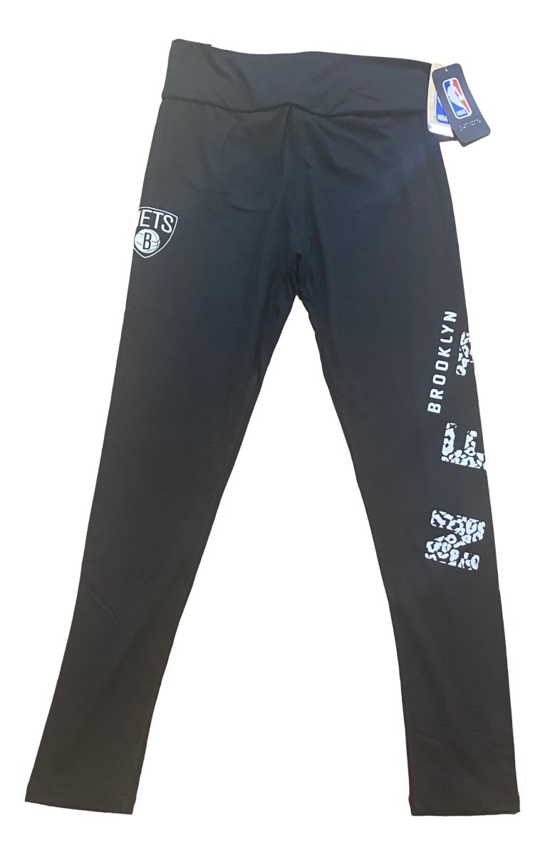 Brooklyn Nets Juniors Leggings for Girls - NBA Basketball Team Compression Pants - Comfortable & Stylish Workout Leggings for Sports, Gym, and Casual Wear