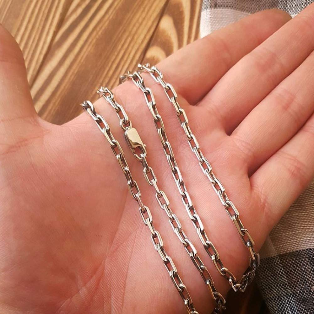 Verona Jewelers Sterling Silver 3MM, 4.5MM, 5.5MM Mariner Anchor Link Chain Necklace - Square, Cable, Twist, Rolo Chain Styles | Perfect for Layering, Gifts & Everyday Wear