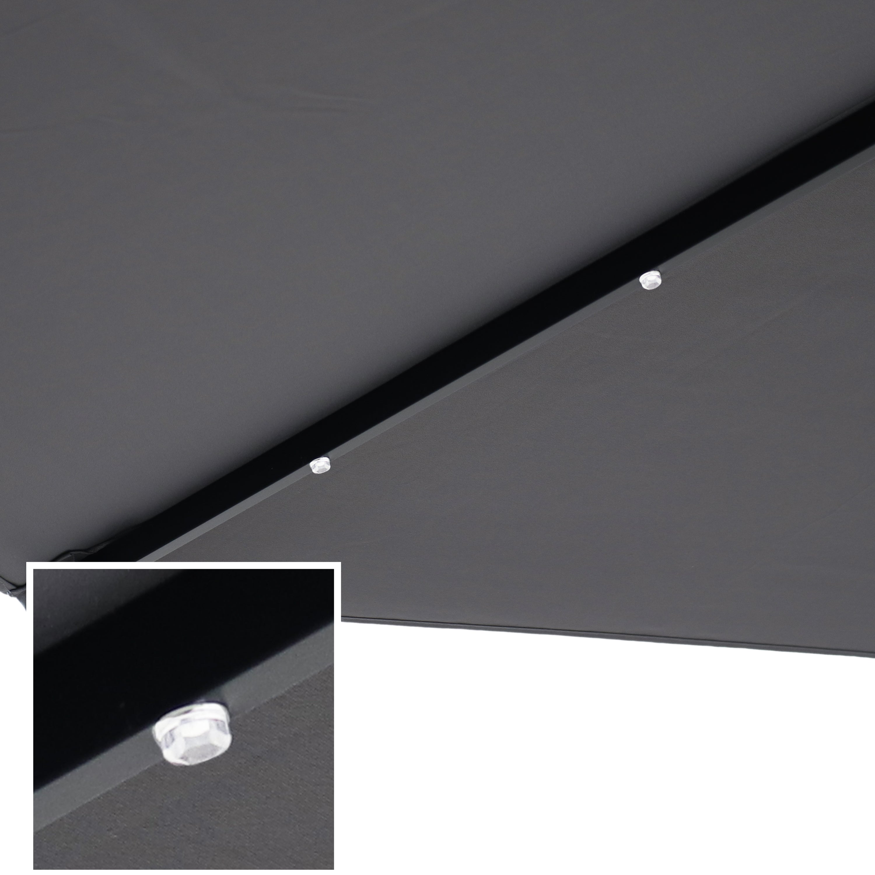 Sunnydaze 9-Foot Solar LED Outdoor Patio Umbrella with Tilt & Crank - Perfect for Poolside, Backyard, and Garden Relaxation