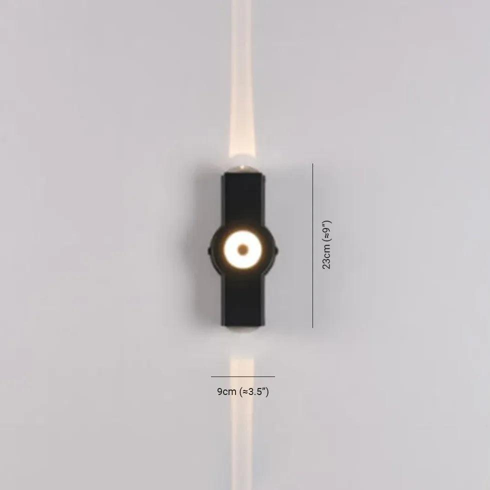 Outdoor LED Black Up and Down Wall Lights - Waterproof Exterior Lighting for Patio, Garden, and Facade - Modern Sconce for Home & Commercial Use