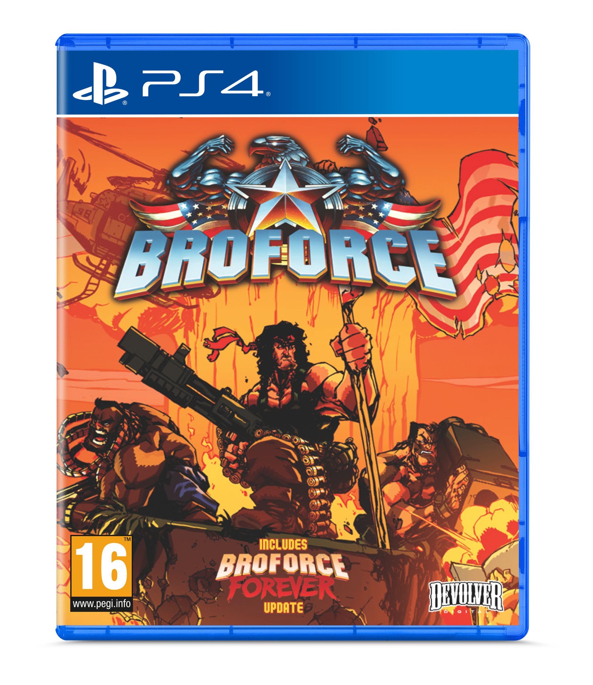 Broforce - Action-Packed PS4 Game | Multiplayer Co-op Adventure | Perfect for Game Nights & Online Battles