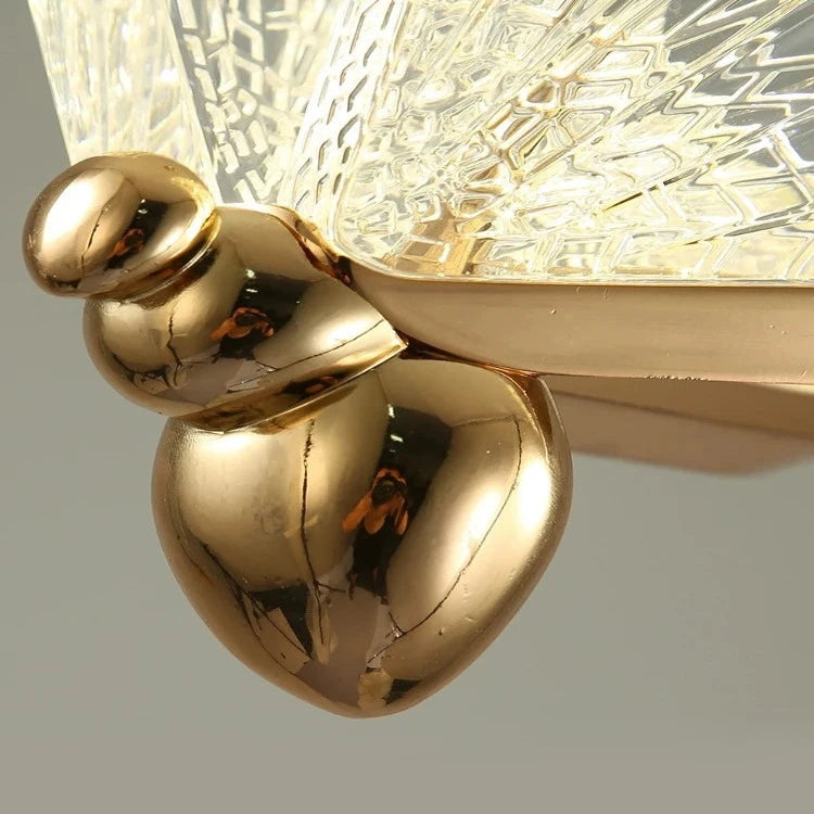 Elegant Gold Butterfly LED Chandelier - Crystal Ceiling Light Fixture for Staircase, Foyer & Living Room - Perfect for Home Decor, Wedding & Dining Room Lighting