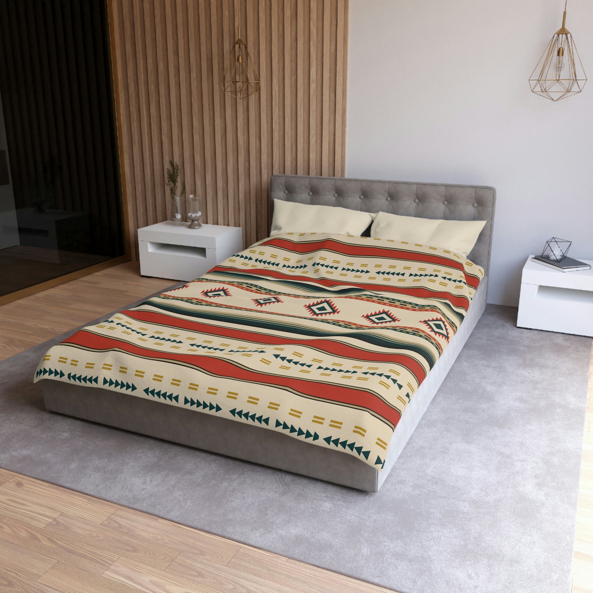 Sunrise Canyon Microfiber Duvet Cover Set - Queen & Twin Size, Soft Southwestern Farmhouse Bedding Decor for Comforters - Perfect for Guest Rooms, Master Bedrooms & Cozy Home Styling