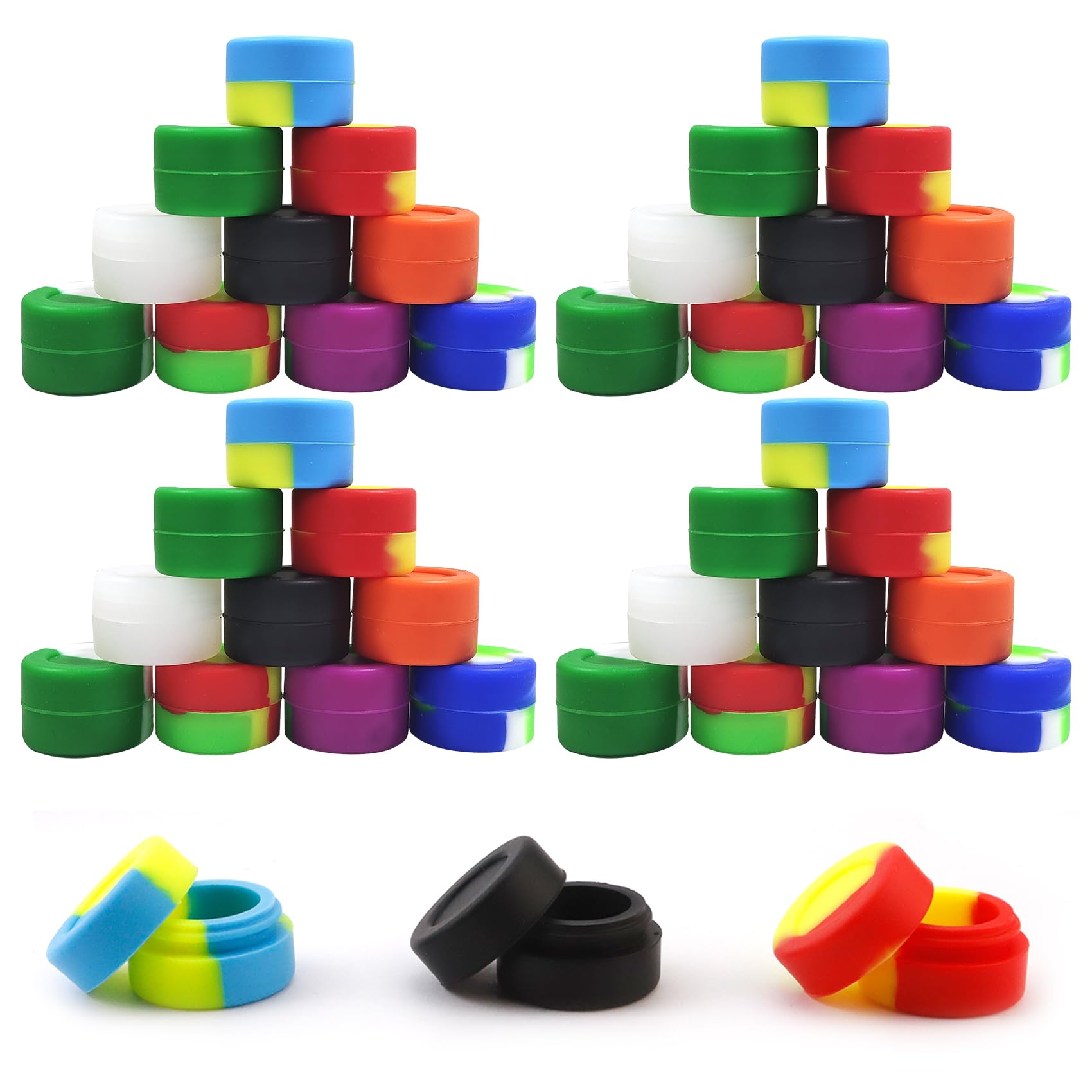 20Pcs Silicone Food Storage Containers Set - Oil Bottles, Small Jars with Lids, Slime Containers & Travel Kitchen Mats - Perfect for Meal Prep, Pantry Organization & DIY Crafts