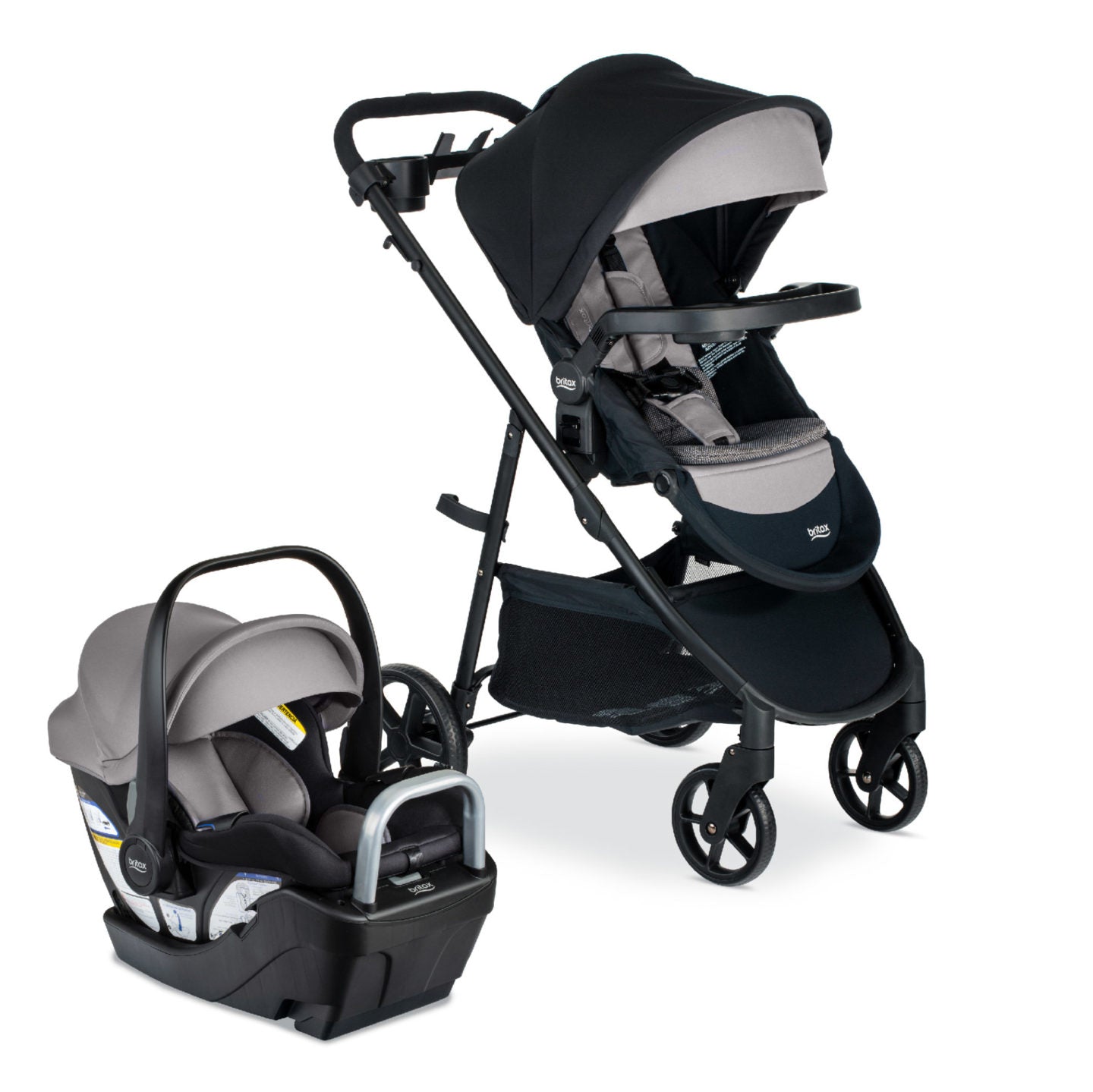 Britax Willow Brook S+ Travel System - Lightweight Stroller & Infant Car Seat Combo for Safe & Comfortable Baby Travel - Perfect for Shopping, Park Visits & Family Outings