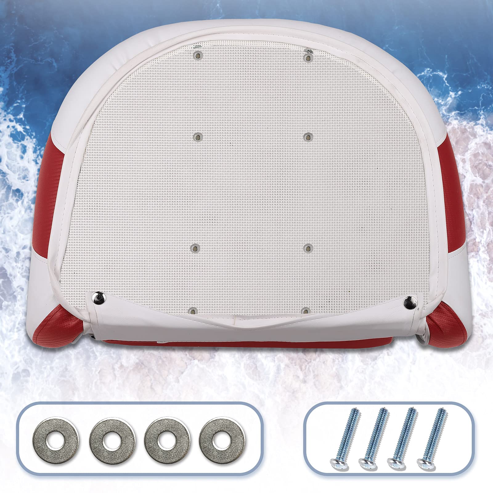 Premium Two-Tone Boat Seat - Flip-Up Captain's Bucket for Boating & Fishing
