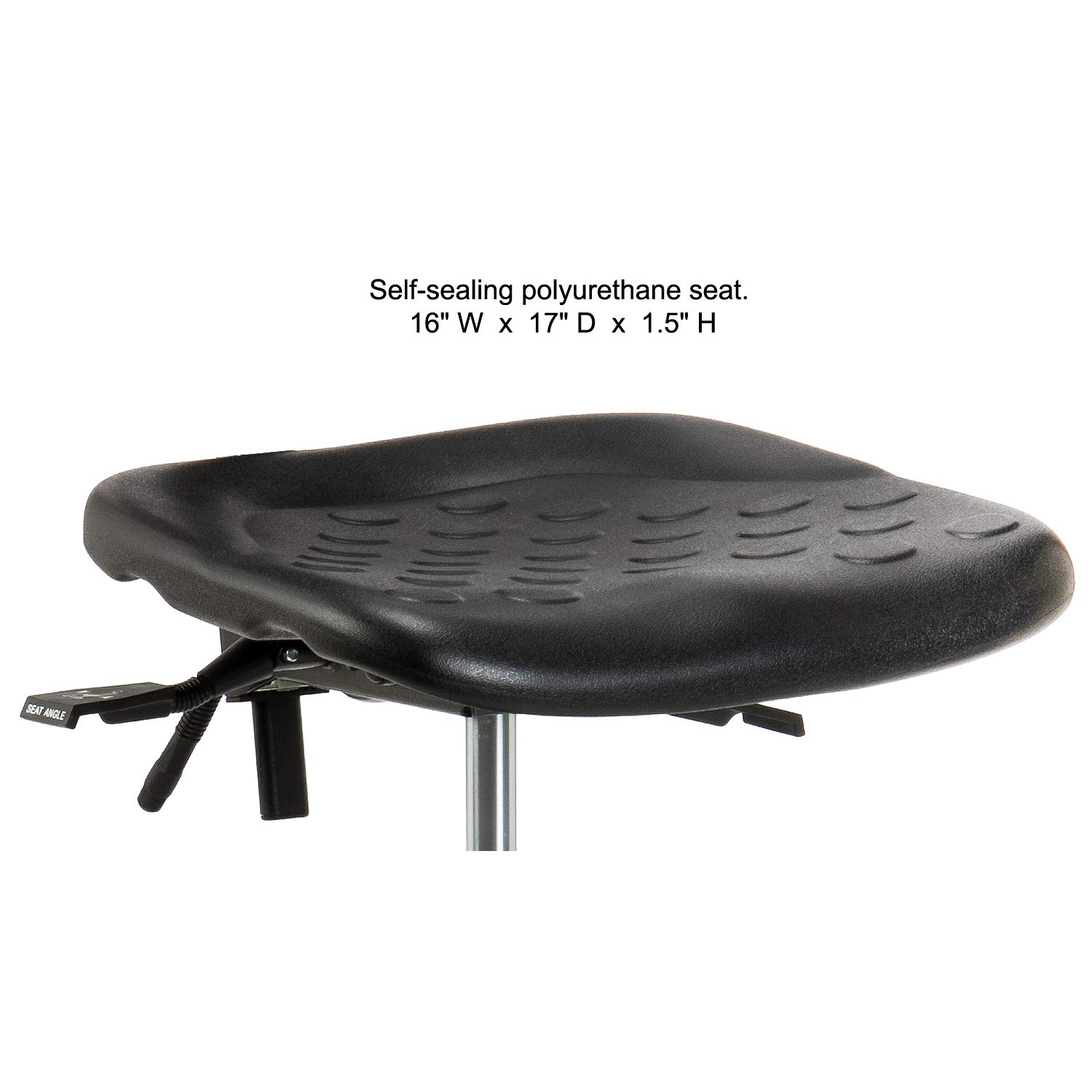 Ergonomic Industrial Perch Chair with Handle & Stationary Caps - Adjustable Height Office Stool for Standing Desks, Workstations & Home Offices - Perfect for Architects, Designers & Long Work Sessions