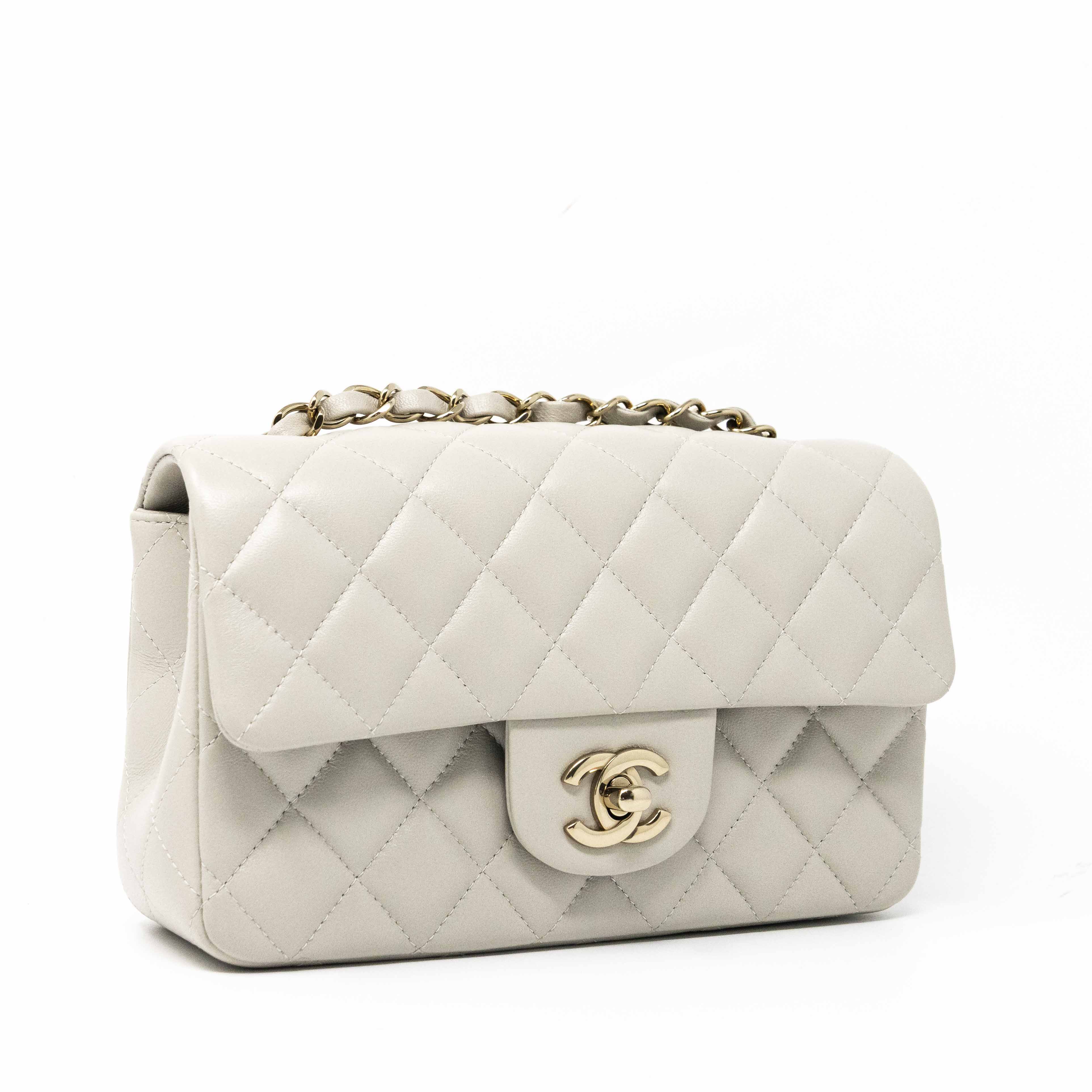 Chanel Grey Mini Classic Flap Bag - Luxury Quilted Leather Crossbody Purse for Women | Perfect for Evening Parties, Date Nights & Special Occasions