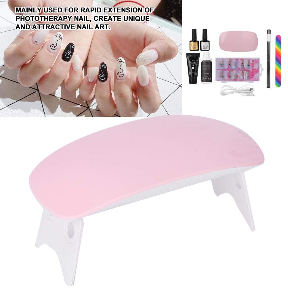 Professional Gel Nail Polish Kit - UV LED Nail Dryer Lamp, Nail Glue & Complete DIY Manicure Tools Set for Home & Salon Use (Transparent) | Perfect for Nail Art, French Tips & Gel Extensions