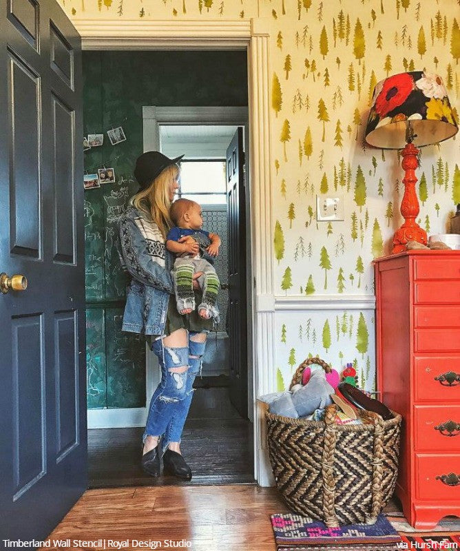 Timberland Bonnie Christine Wall Stencil - DIY Home Decor, Reusable Painting Template for Walls, Furniture & Crafts - Perfect for Bedroom, Nursery, Living Room Makeovers