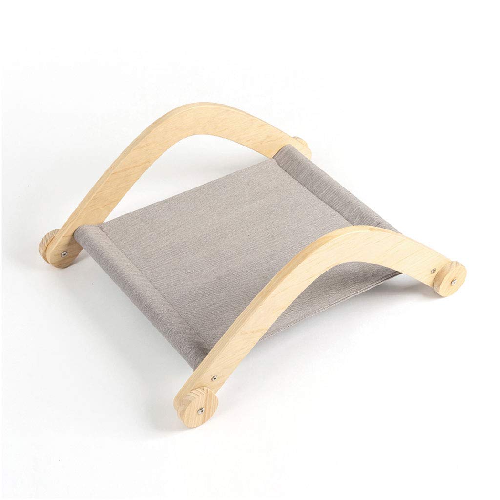 Premium Solid Wood Pet Bed Nest - Removable & Washable Pet Mat for Dogs & Cats - All-Season Comfort for Home, Office, or Travel Use