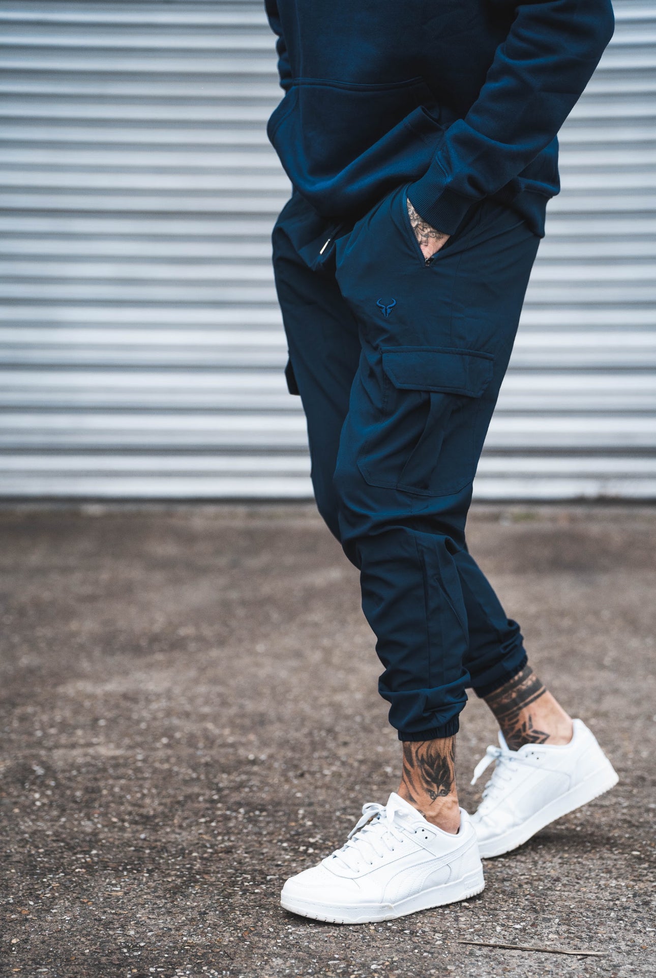 Cerus Navy Core Cargo Jogger Pants for Men - Comfortable Stretch Workout & Travel Joggers with Multiple Pockets - Perfect for Gym, Running, Hiking and Casual Wear