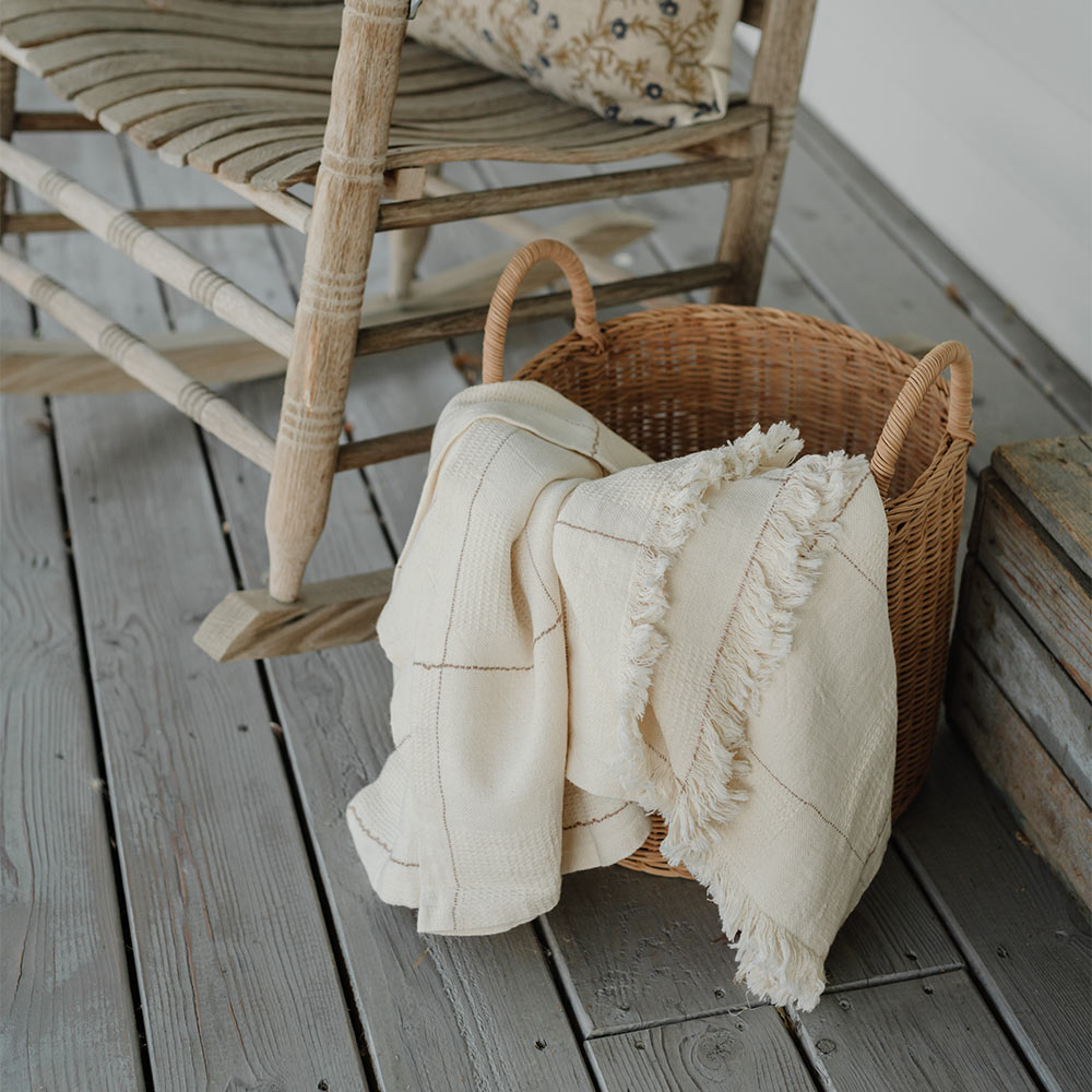 Premium Linen Cotton Blend Coverlet Blanket - Soft, Breathable & Lightweight for All Seasons - Perfect for Bed, Sofa, or Guest Room Decor